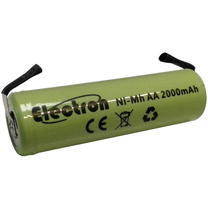 foto del prodotto batteria ricaricabile ni-mh stilo aa 1,2v 2000mah con linguette a saldare