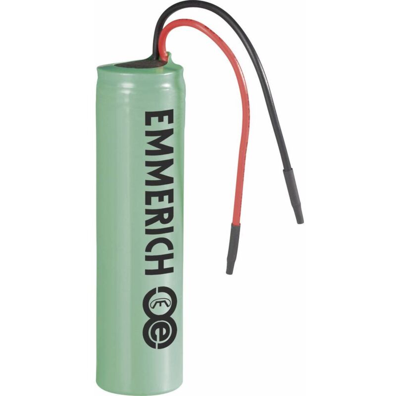 foto del prodotto batteria ricaricabile speciale 18650 con cavo li ion emmerich icr 18650nq sp 3.7 v 2600 mah