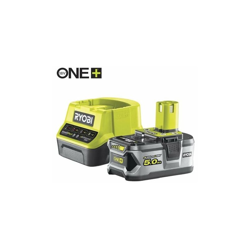 foto del prodotto batteria ryobi 18v oneplus 5.0ah lithiumplus 1 caricatore rapido 2.0ah rc18120 150