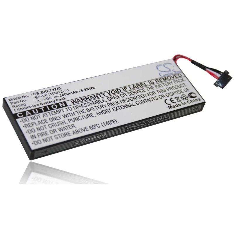 foto del prodotto batteria sostituisce becker bp-lp1100 12-a1 per navigatore gps 2400mah, 3,7v, li-ion - vhbw