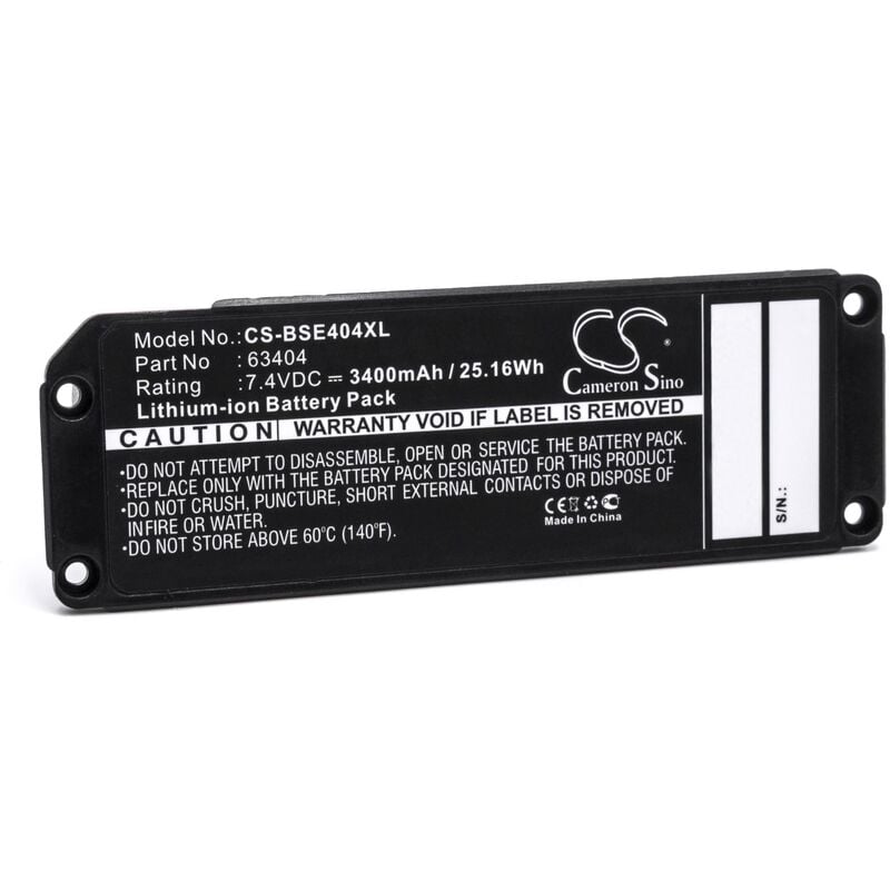 foto del prodotto batteria sostituisce bose 061834, 061384, 061385, 061386, 063287, 063404 per casse, altoparlanti, speaker 3400mah, 7,4v, li ion vhbw
