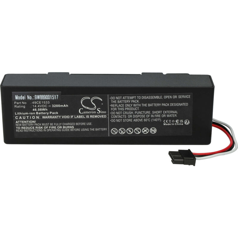 foto del prodotto batteria sostituisce cecotec 49ce1533 per home cleaner 3200mah, 14,4v, li ion vhbw