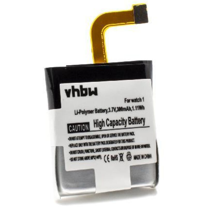 foto del prodotto batteria sostituisce huawei 1icp5 25 28, hb442528ebc per smartwatch orologio bracciale fitness 300mah, 3,7v, li poly vhbw