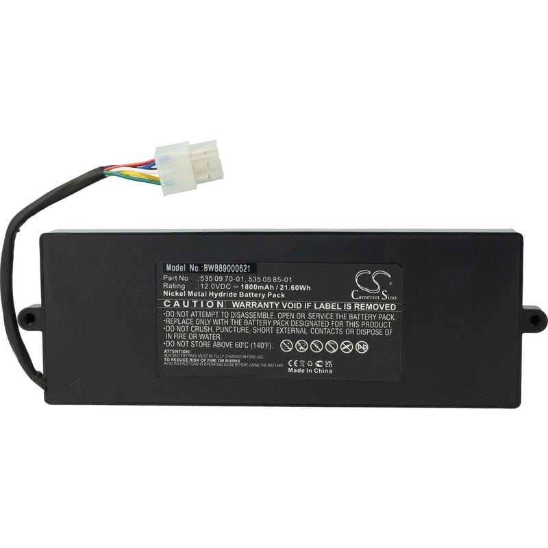 foto del prodotto batteria sostituisce husqvarna 535 09 61 02, 535 09 70 01, 5350961 02, 535096102 per tagliaerba, robot tagliaerba 1800mah, 12v, nimh vhbw
