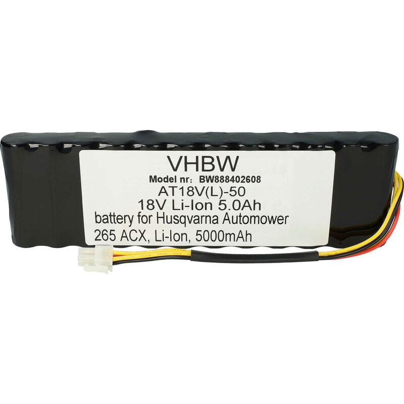 foto del prodotto batteria sostituisce husqvarna 578 84 87 01, 578 84 87 02, 578 84 87 03, 578 84 87 04 per tagliaerba, robot tagliaerba 5000mah, 18v, li ion vhbw