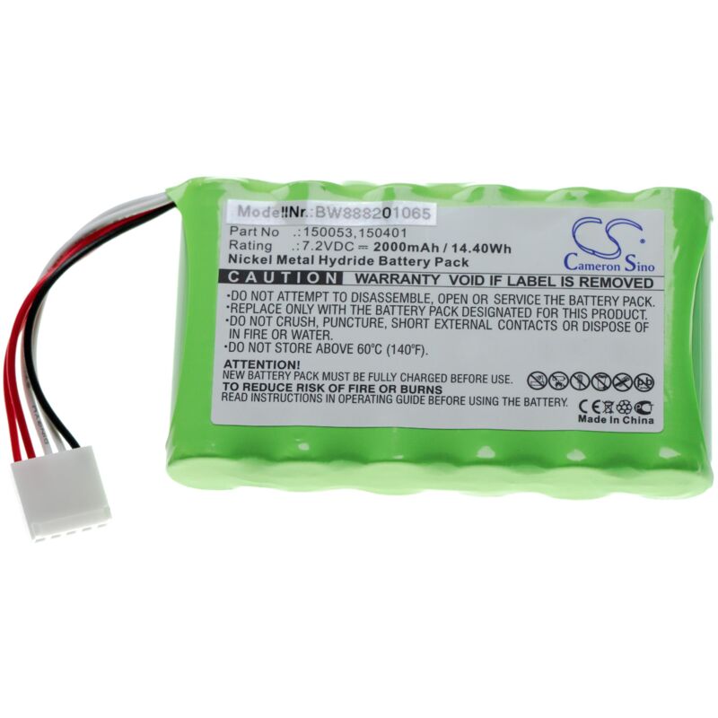 foto del prodotto batteria sostituisce ideal 150053, 150401 per dispositivo di misurazione 2000mah, 7,2v, nimh vhbw