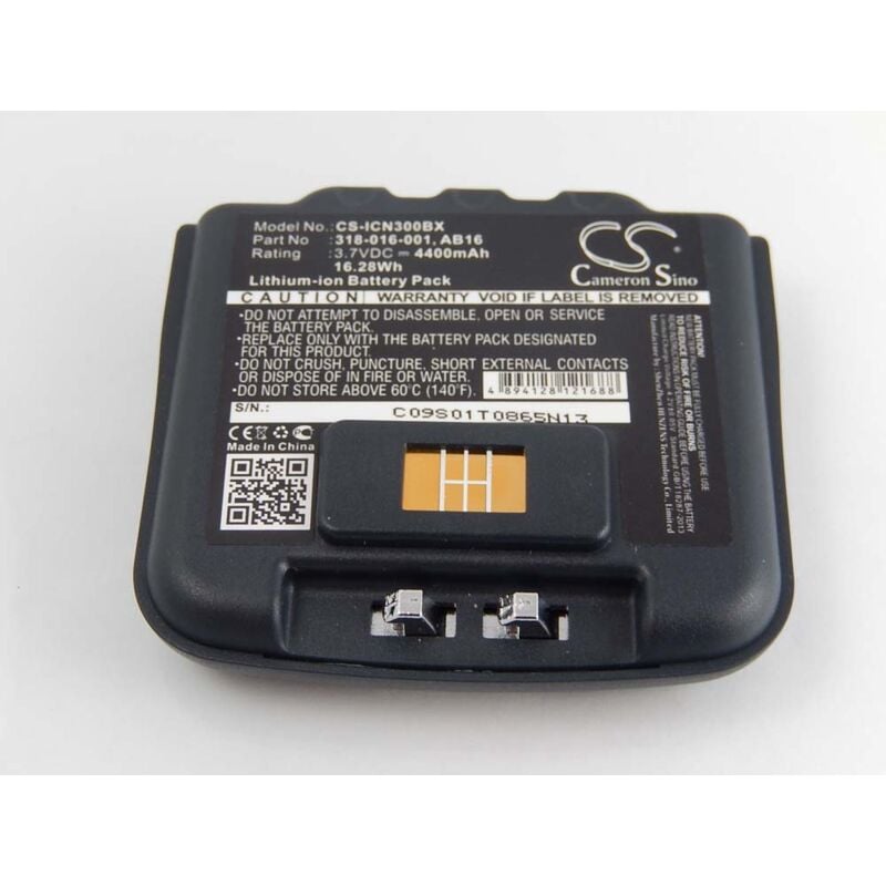 foto del prodotto batteria sostituisce intermec ab16, ab15, ab9 per lettore di codici a barre, pos 4400mah, 3,7v, li-ion - vhbw