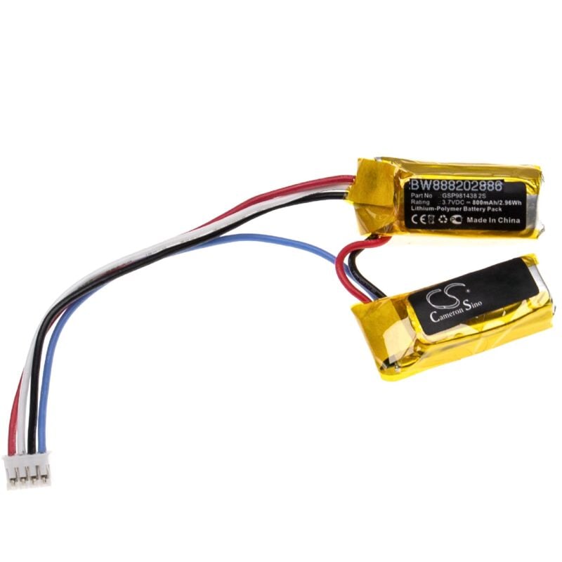 foto del prodotto batteria sostituisce jbl gsp981438 2s per casse, altoparlanti, speaker 800mah, 3,7v, li poly vhbw