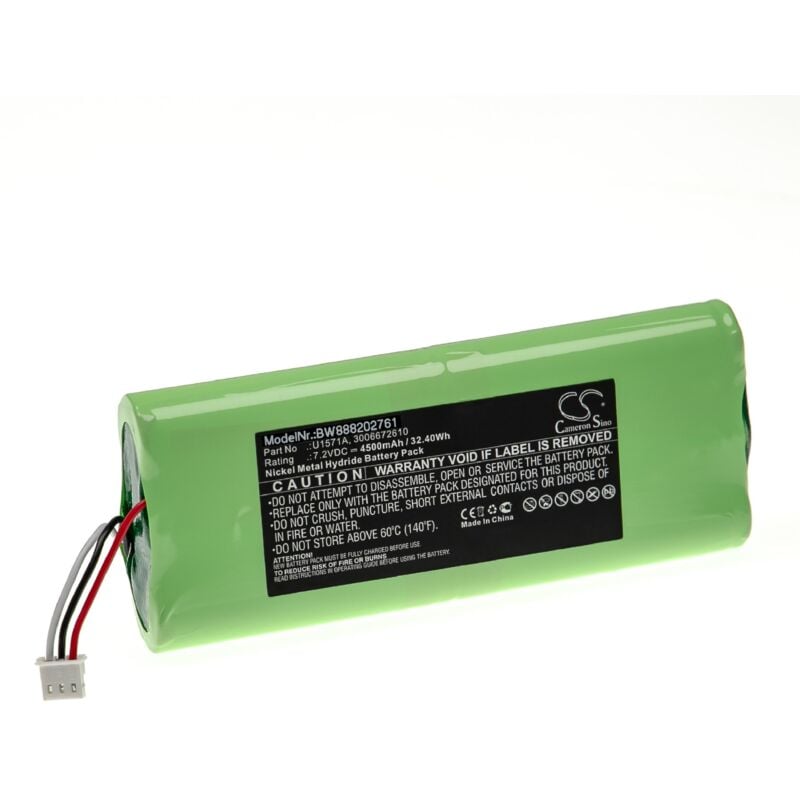 foto del prodotto batteria sostituisce keysight 3006672610, u1571a per dispositivo di misurazione 4500mah, 7,2v, nimh vhbw