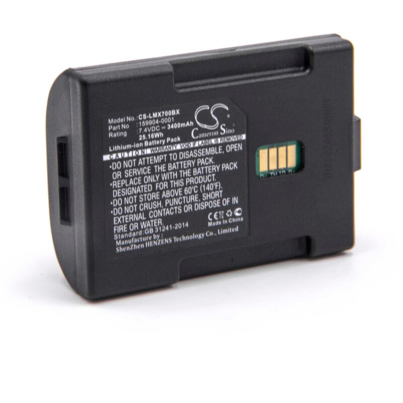foto del prodotto batteria sostituisce lxe mx7392batt, mx7394batt, mx7a380batt per lettore di codici a barre, pos (3400mah, 7,4v, li-ion) - vhbw