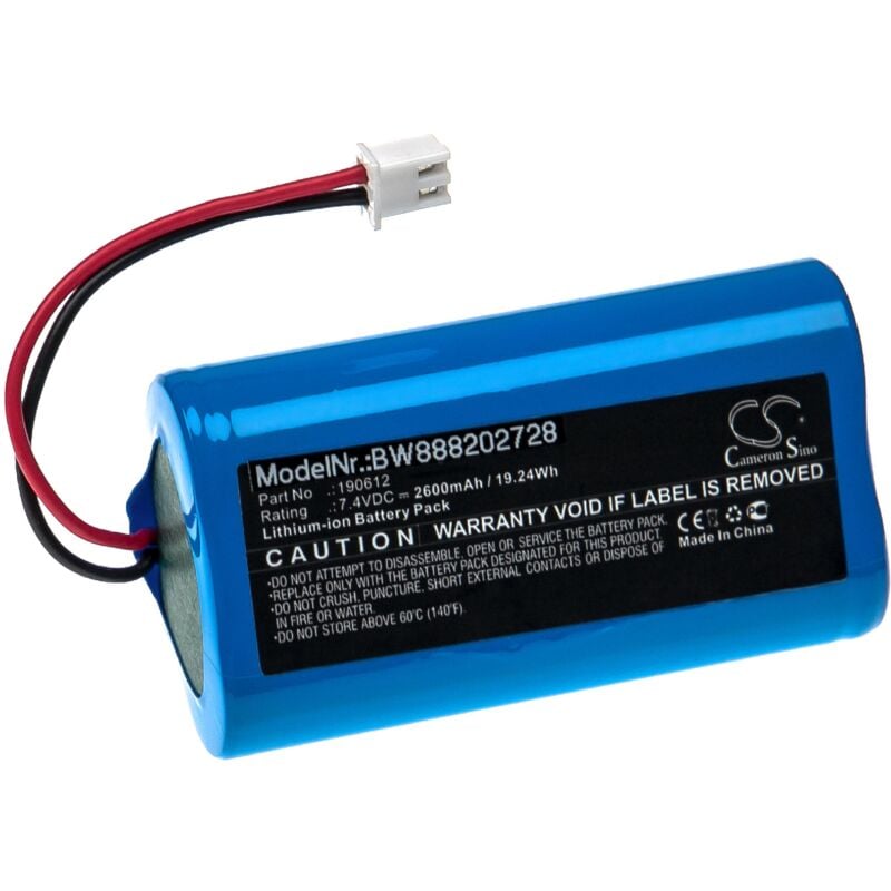 foto del prodotto batteria sostituisce mamibot 190612 per aspirapolvere home cleaner 2600mah, 7,4v, li ion vhbw