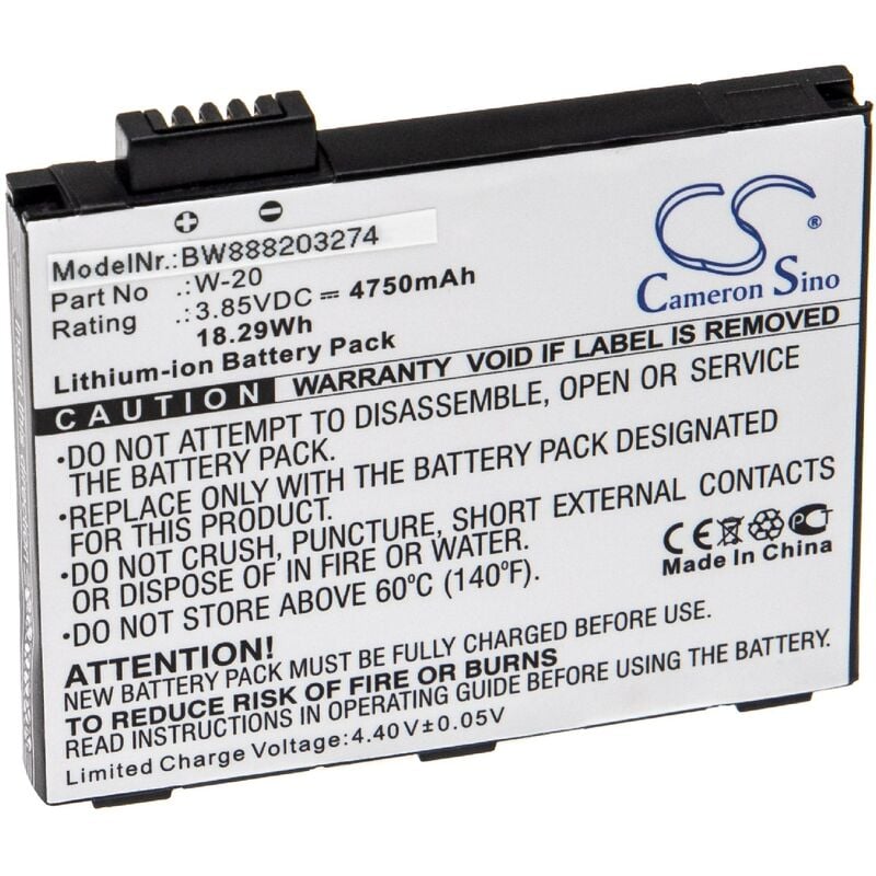 foto del prodotto batteria sostituisce netgear 308-10094-01, w-20 per hotspot modem router portatile 4750mah, 3,85v, li-ion - vhbw