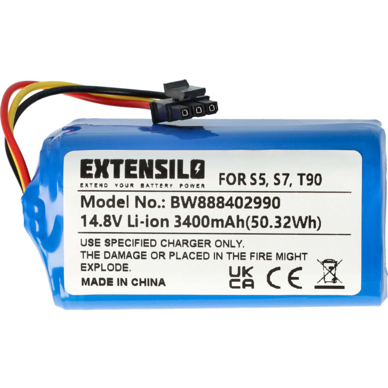 foto del prodotto batteria sostituisce qihoo m26 4s1p, lr pas0638w eu, mh1 4s1p, 2asp4 s5 per home cleaner 3400mah, 14,8v, li ion extensilo