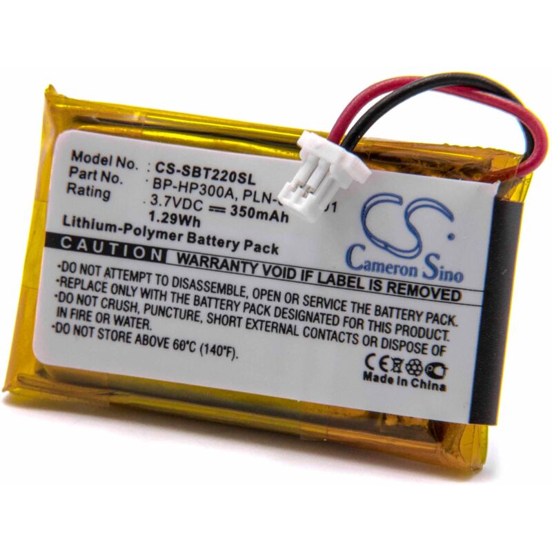 foto del prodotto batteria sostituisce sony 6535801, 64327 01, 64399 01, 65358 01 per auricolari cuffie wireless 350mah, 3,7v, li poly vhbw