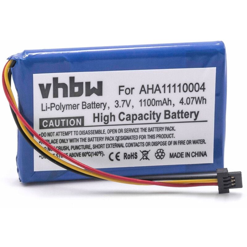 foto del prodotto batteria sostituisce tomtom aha11110004, p5, p6 per navigatore gps 1100mah, 3,7v, li ion vhbw