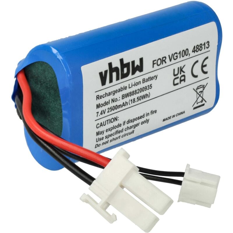 foto del prodotto batteria sostituisce vorwerk 48813 per home cleaner nero (2500mah, 7,4v, li-ion) - vhbw
