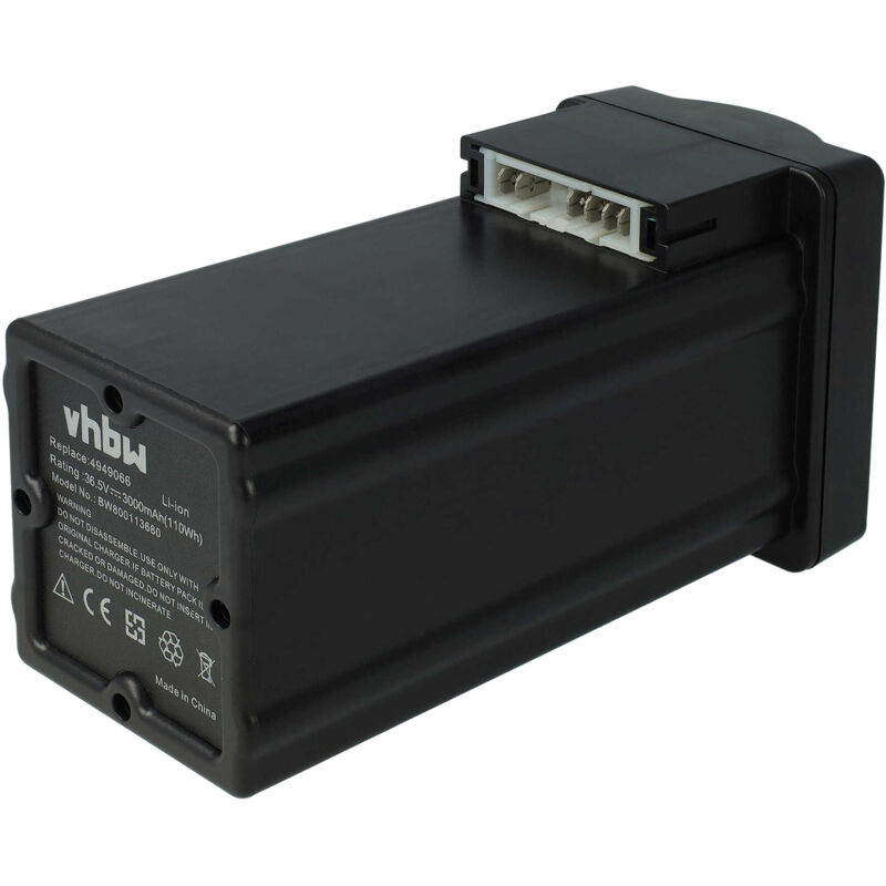 foto del prodotto batteria sostituisce wolf garten 4919 096, 4949066, 4937065, 4919096, 4919065, 4919066 per rasaerba 3000mah 36,5v li ion vhbw