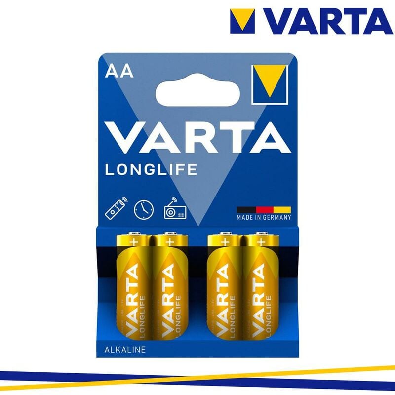 foto del prodotto batteria stilo aa alkalina 1,5v lr6 04106101414 varta