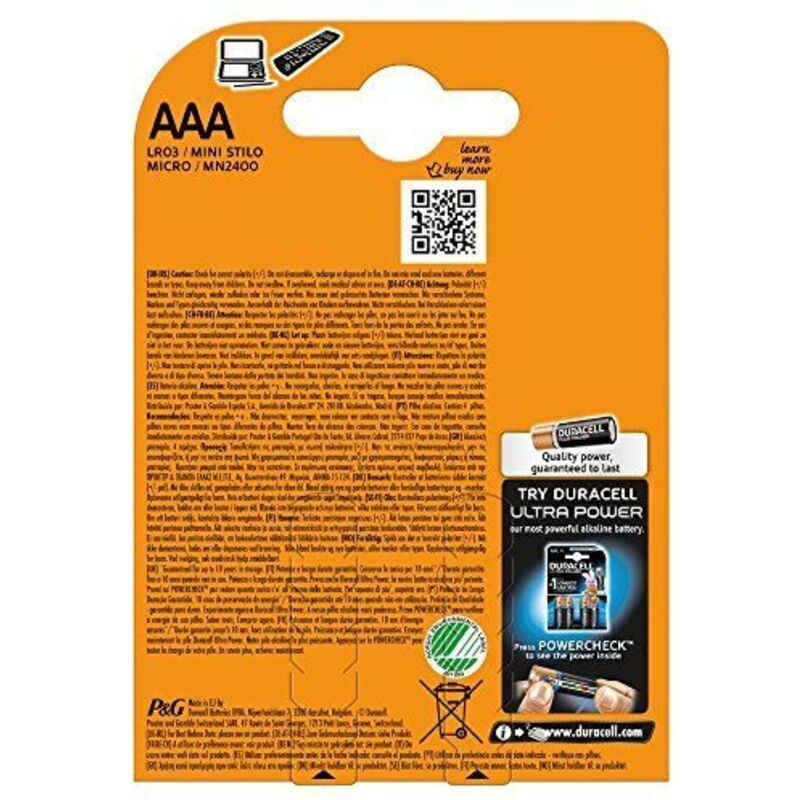 foto del prodotto batteria stilo alcalina pluspower mn2400 bl.4 m duracell cod. du0201