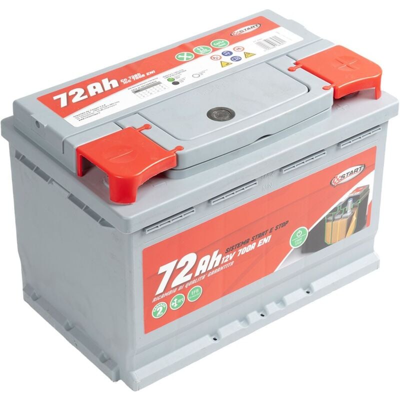 foto del prodotto batteria stop start 72ah 12v 750a en1 sigillata, polo positivo destro cassetta l3, efb technology, misura 27,5x17,5x19 cm