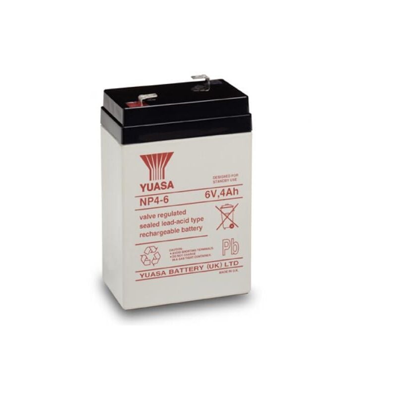 foto del prodotto batteria yuasa np4 6 6v 4 ah