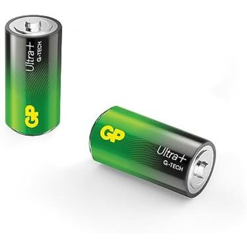 foto del prodotto batterie gp ultra plus alcaline mezza torcia c 14 aup lr14 confezone da 2 batterie