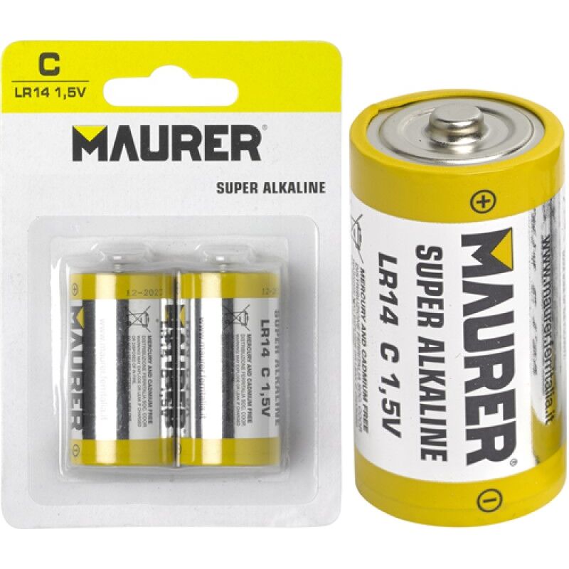 foto del prodotto batterie maurer alkaline 1 2torcia bl.2pz.