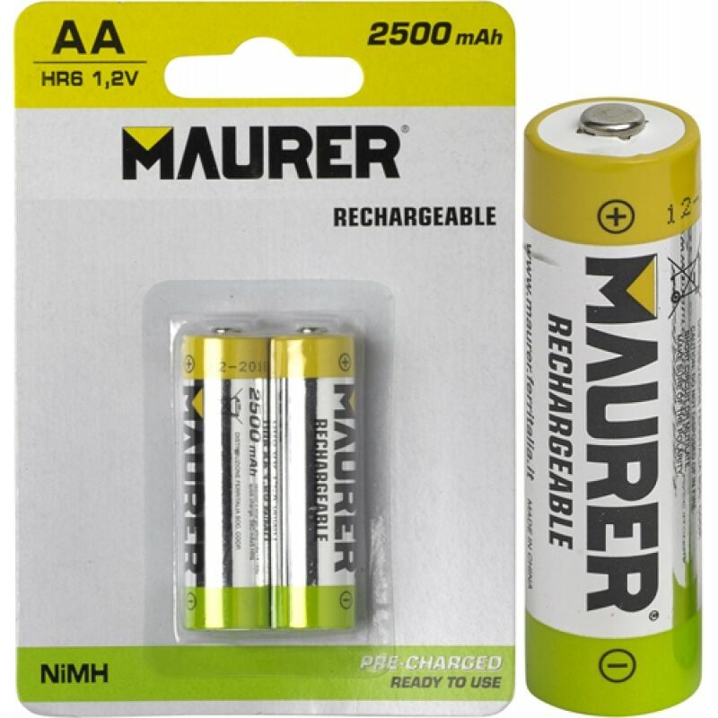 foto del prodotto batterie maurer ricaricabili stilo bl.2pz. 
