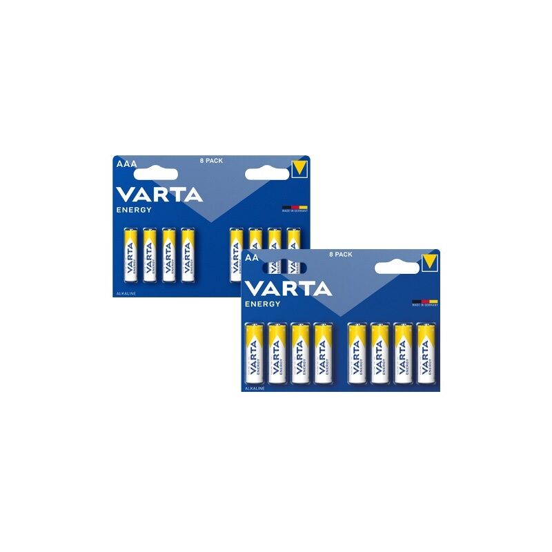 foto del prodotto batterie pile varta energy stilo e ministilo cf. da 8 pz