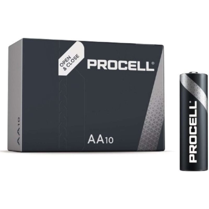 foto del prodotto batterie procell alkaline aa10 1.5v mn1500 10 pezzi 