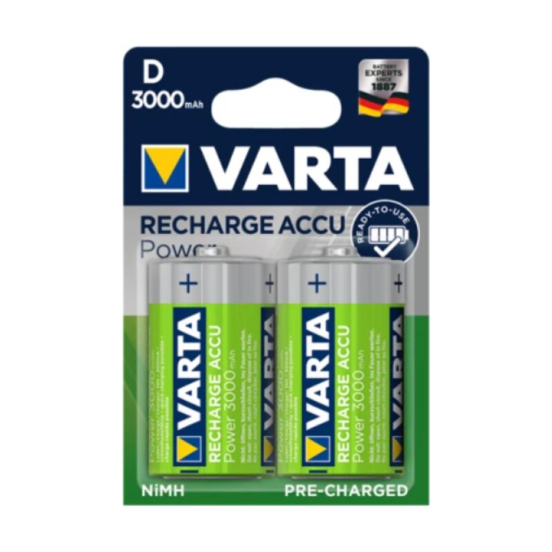 foto del prodotto batterie ricaricabili varta 3000mah 1.2v verde 2pz 056720101402