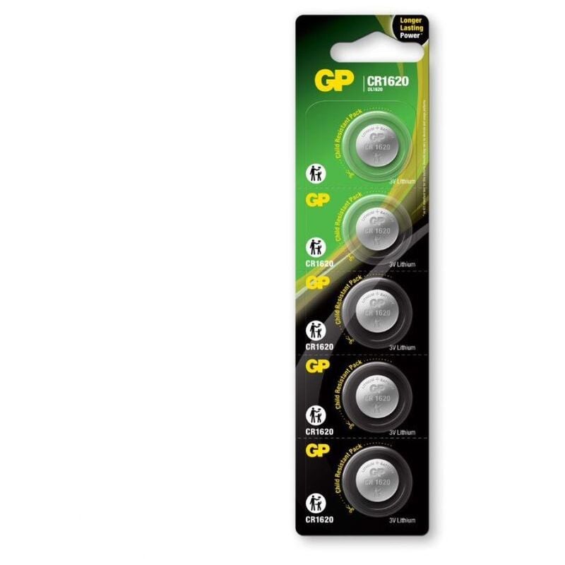 foto del prodotto batteries 103123 batteries litio cr1620, 5 pezzi gp