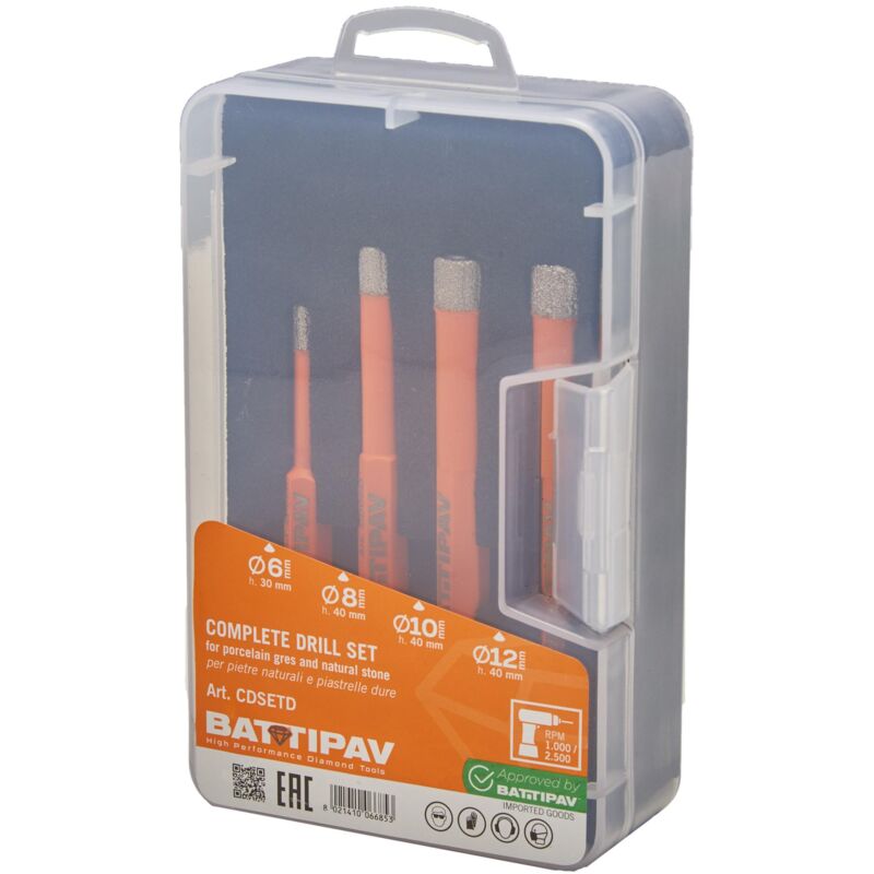 foto del prodotto battipav set frese foretti diamantati gres marmo granito per trapano cdsetd