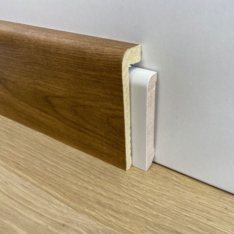 foto del prodotto battiscopa coprimarmo copribattiscopa in duropolimero polistrutturato 100x25 effetto legno o bianco teak
