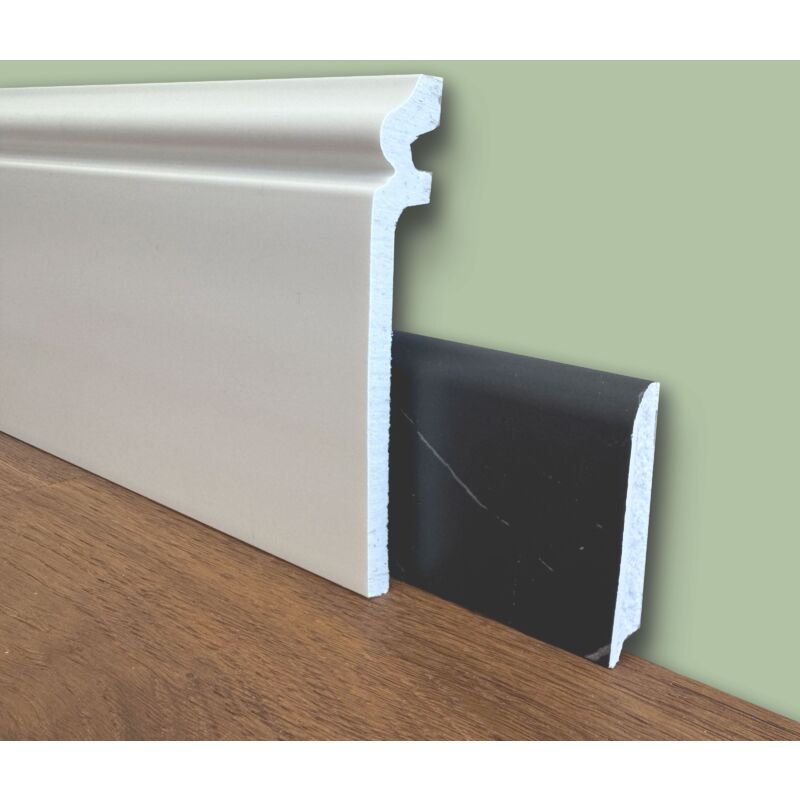 foto del prodotto battiscopa coprimarmo ducale in polimeri linea basicboard 138x22mm bianco pitturabile prezzo al metro 