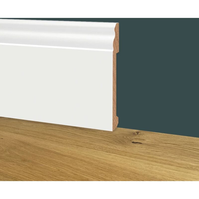 foto del prodotto battiscopa ducale in polimeri equalwood hi tec 100x14x2000mm bianco