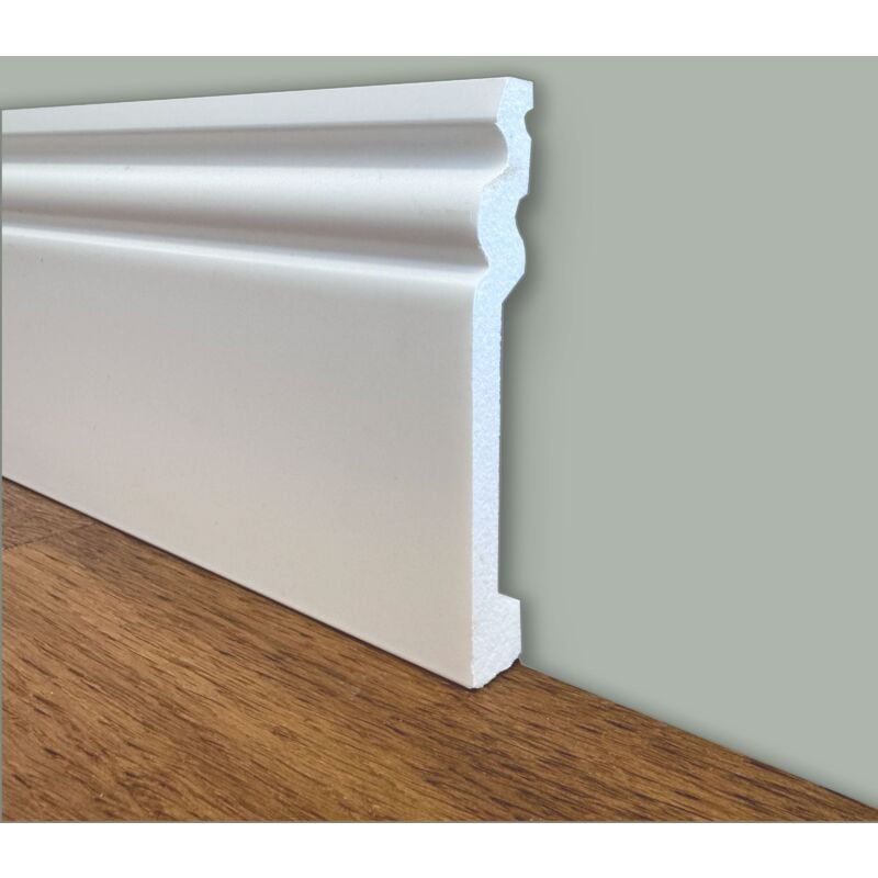 foto del prodotto battiscopa ducale in polimeri linea basicboard 100x15mm bianco pitturabile prezzo al metro 