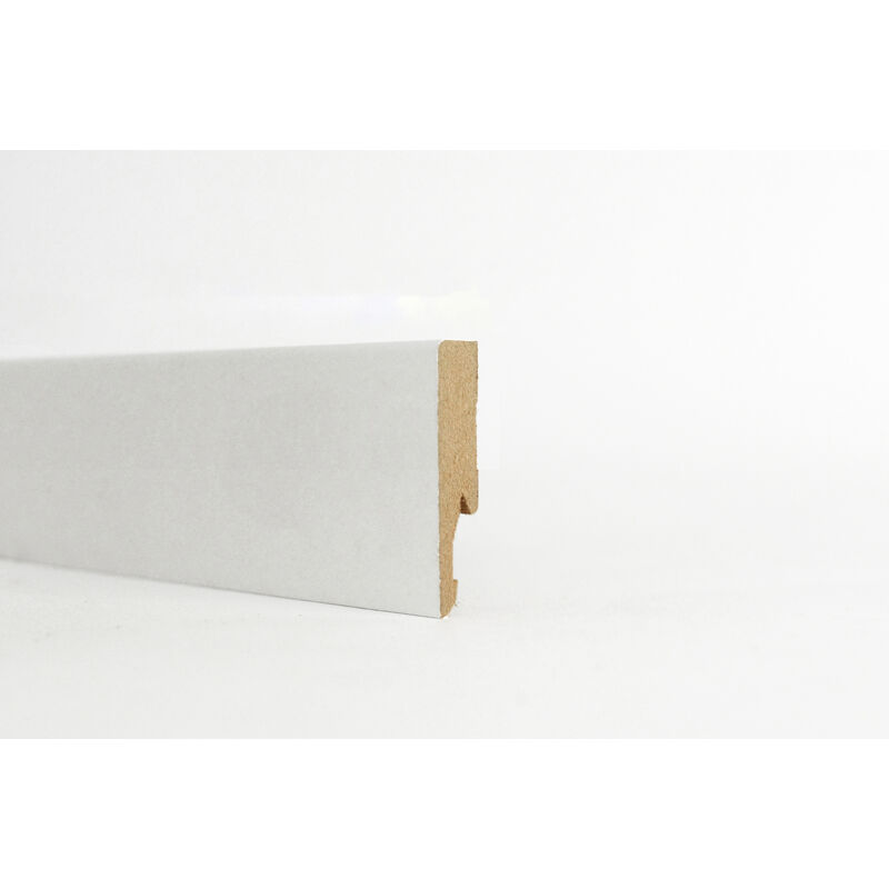 foto del prodotto battiscopa in mdf bianco mm.14x60x2400
