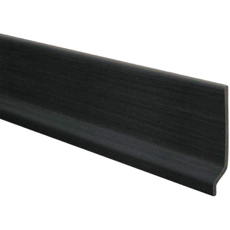 foto del prodotto battiscopa in pvc espanso nero 70x9 mm 2 metri lineari