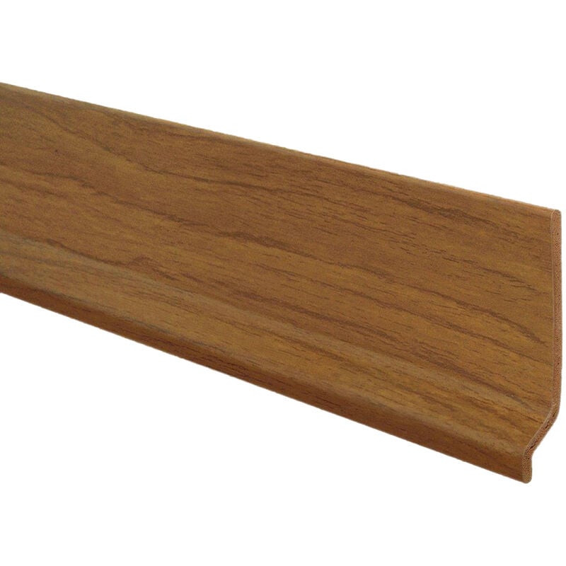 foto del prodotto battiscopa in pvc espanso noce scuro 70x9 mm 2 metri lineari