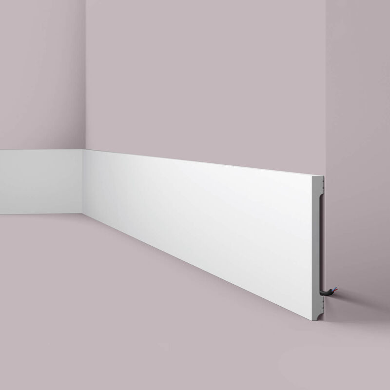 foto del prodotto battiscopa nmc fd20s wallstyl noel marquet modanatura aspetto stucco design moderno bianco 2 m