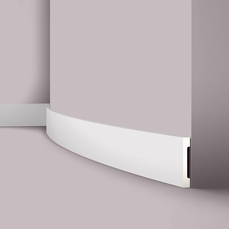 foto del prodotto battiscopa nmc fd2s flex wallstyl noel marquet modanatura flessibile cornice parete contorno porte design moderno bianco 2 m