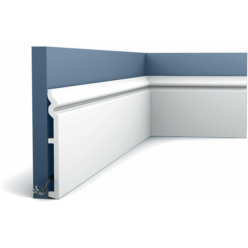 foto del prodotto battiscopa orac decor sx206 luxxus contour modanatura modanatura aspetto stucco design classico senza tempo bianco 2 m
