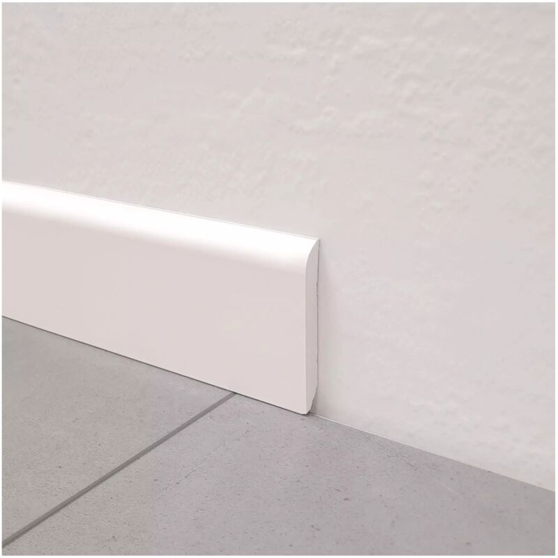 foto del prodotto battiscopa pvc cm. 7x1.2x250 bianco
