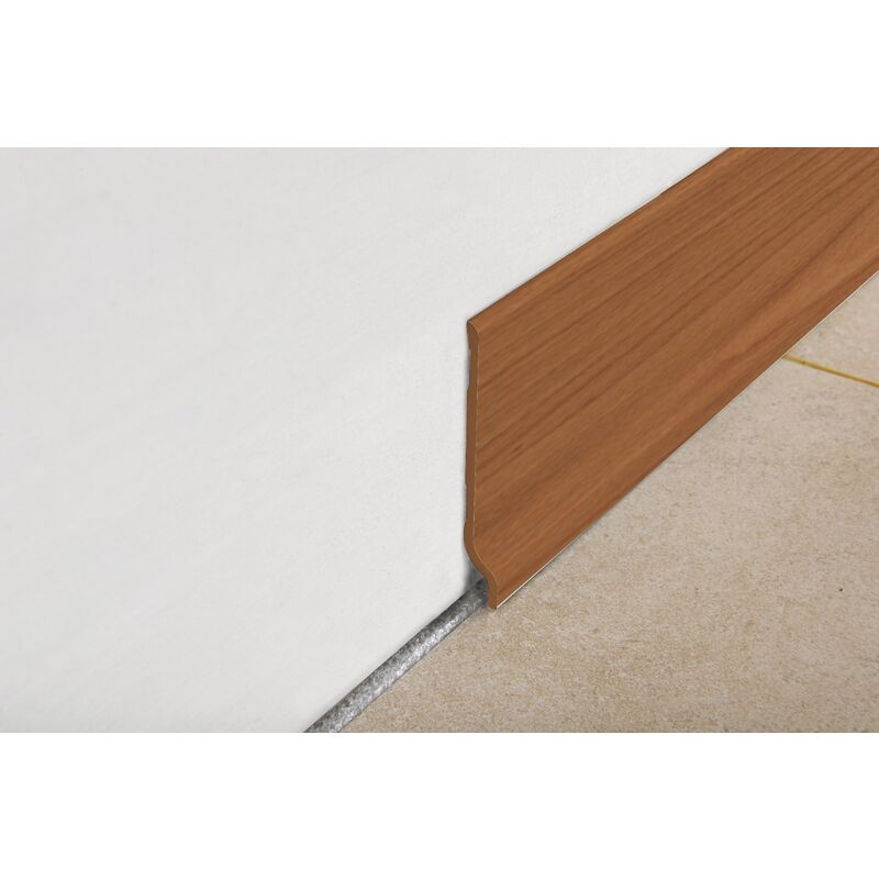 foto del prodotto battiscopa pvc espanso ciliegio scuro h 70 mm barre 2 ml