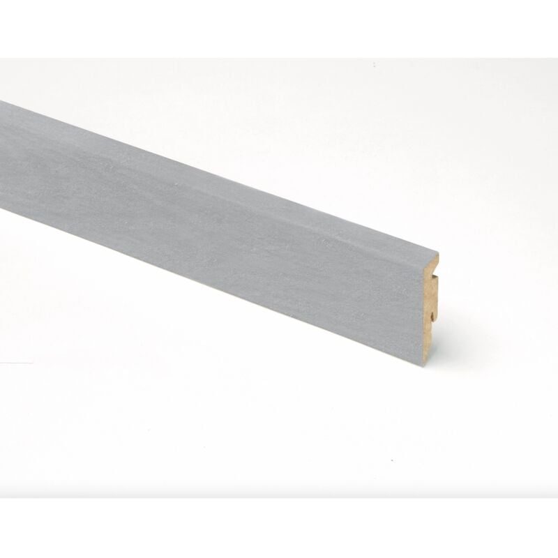 foto del prodotto battiscopa retto mdf 58x15x2400mm color alluminio