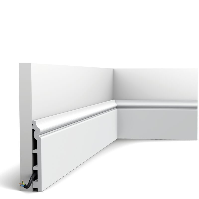 foto del prodotto battiscopa sx118 ral9003 bianco di sicurezza 