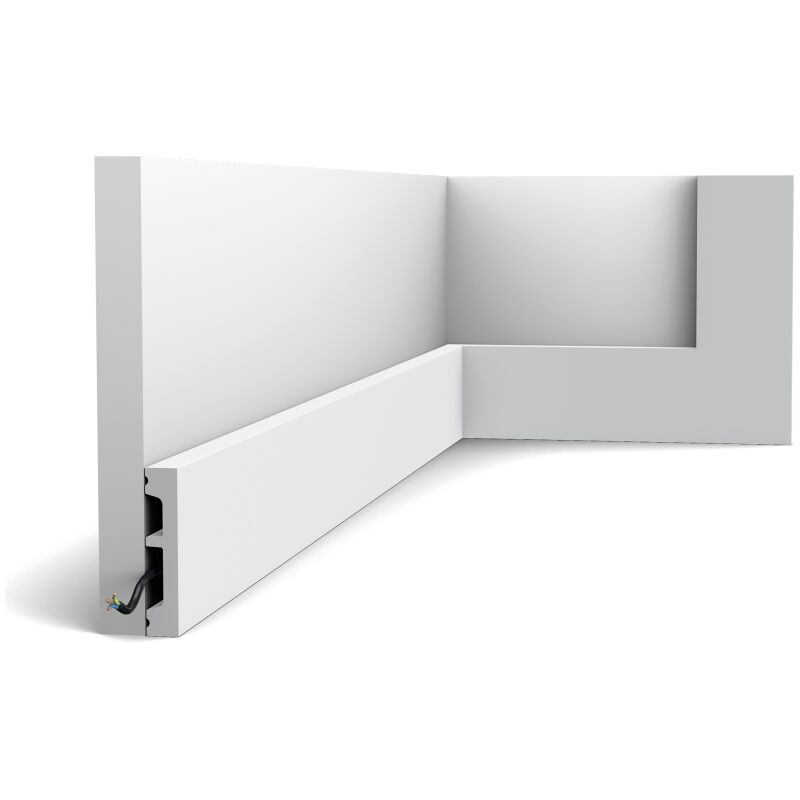 foto del prodotto battiscopa sx157 ral 9003 bianco di sicurezza 