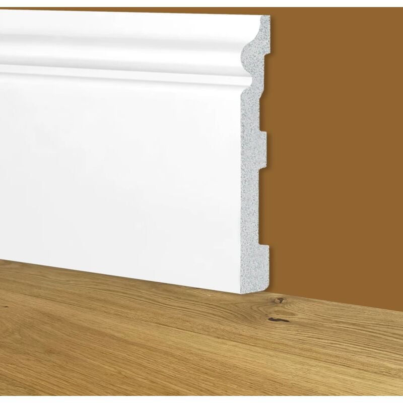 foto del prodotto battiscopa zoccolino bianco mod. etnico 150x18x2000mm in polimeri polistrutturato