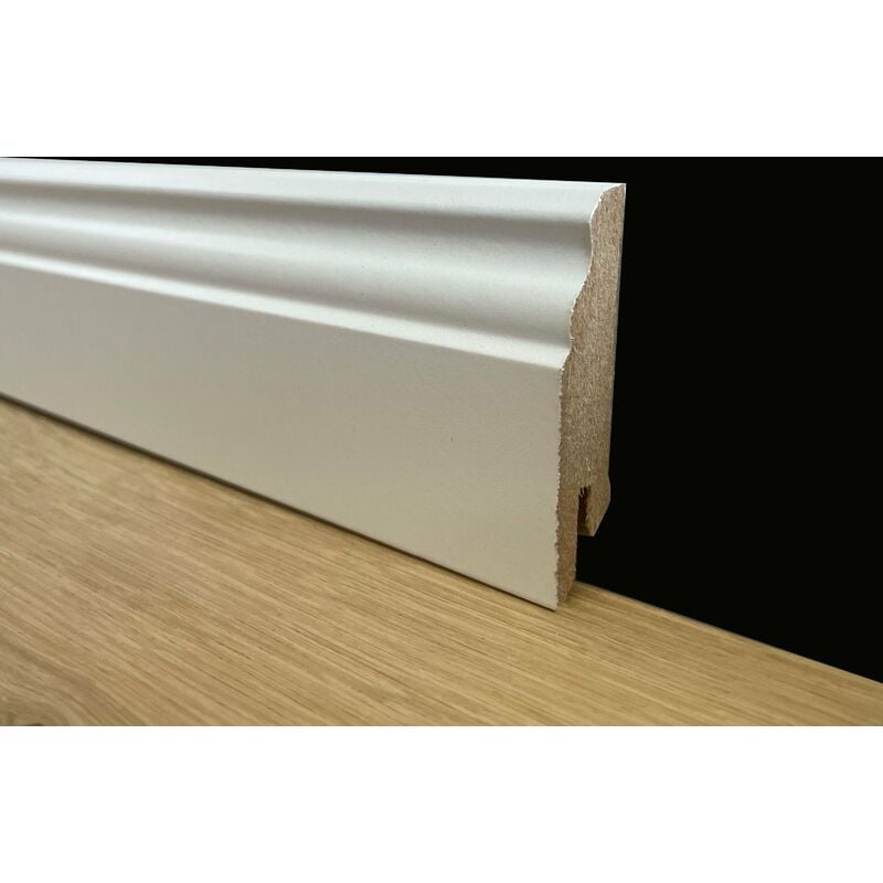 foto del prodotto battiscopa zoccolino ducale in fibra di legno compatta 60x15 bianco